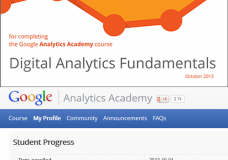 Google Digital Analytics Fundamentals Certificate